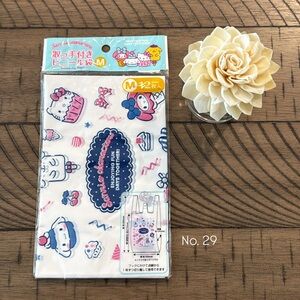 Sanrio Characters 12 - M White Shopping Bags